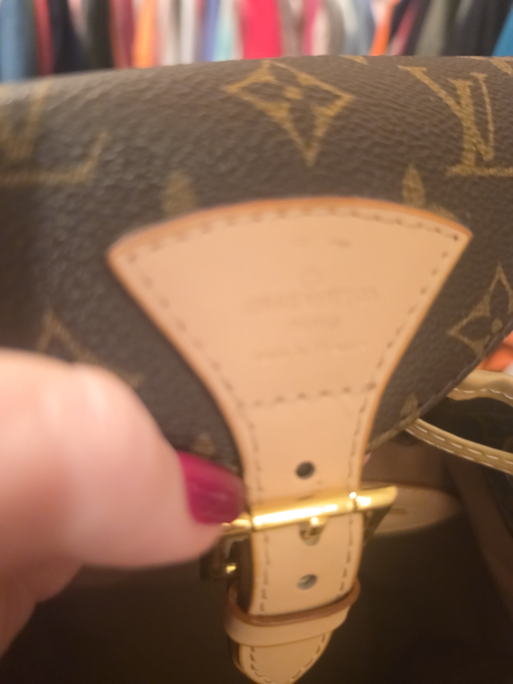 Source Unknown Brown Monogram Canvas Backpack with Tan Trim and Gold Hardware - Picture 5 of 6